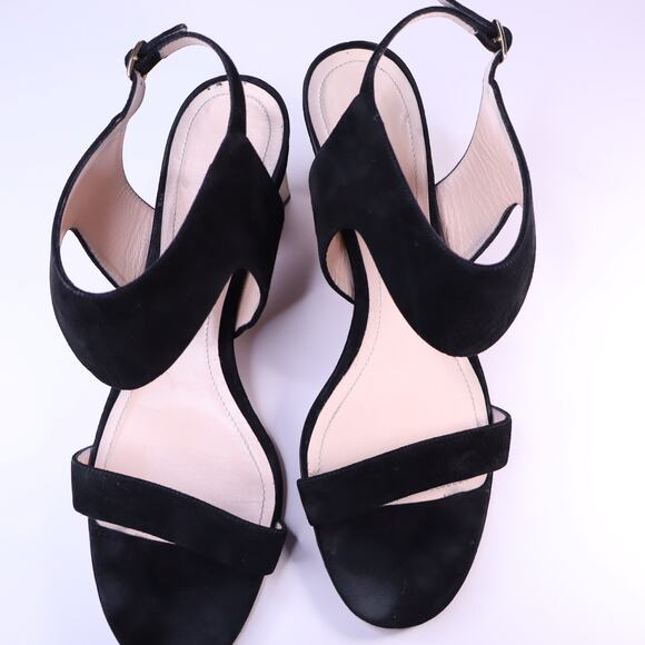 NICHOLAS KIRKWOOD Suede Prism Heeled Slingback Sandals Black Women's 39.5/US 9 - Picture 4 of 9